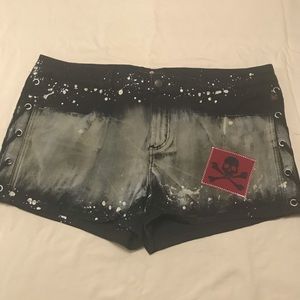Royal Bones size 19 skull lace up shorts